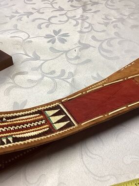 Leather Indian Native American belt hand made